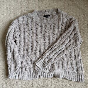 American Eagle Outfitters Cable Knit Sweater - Cream